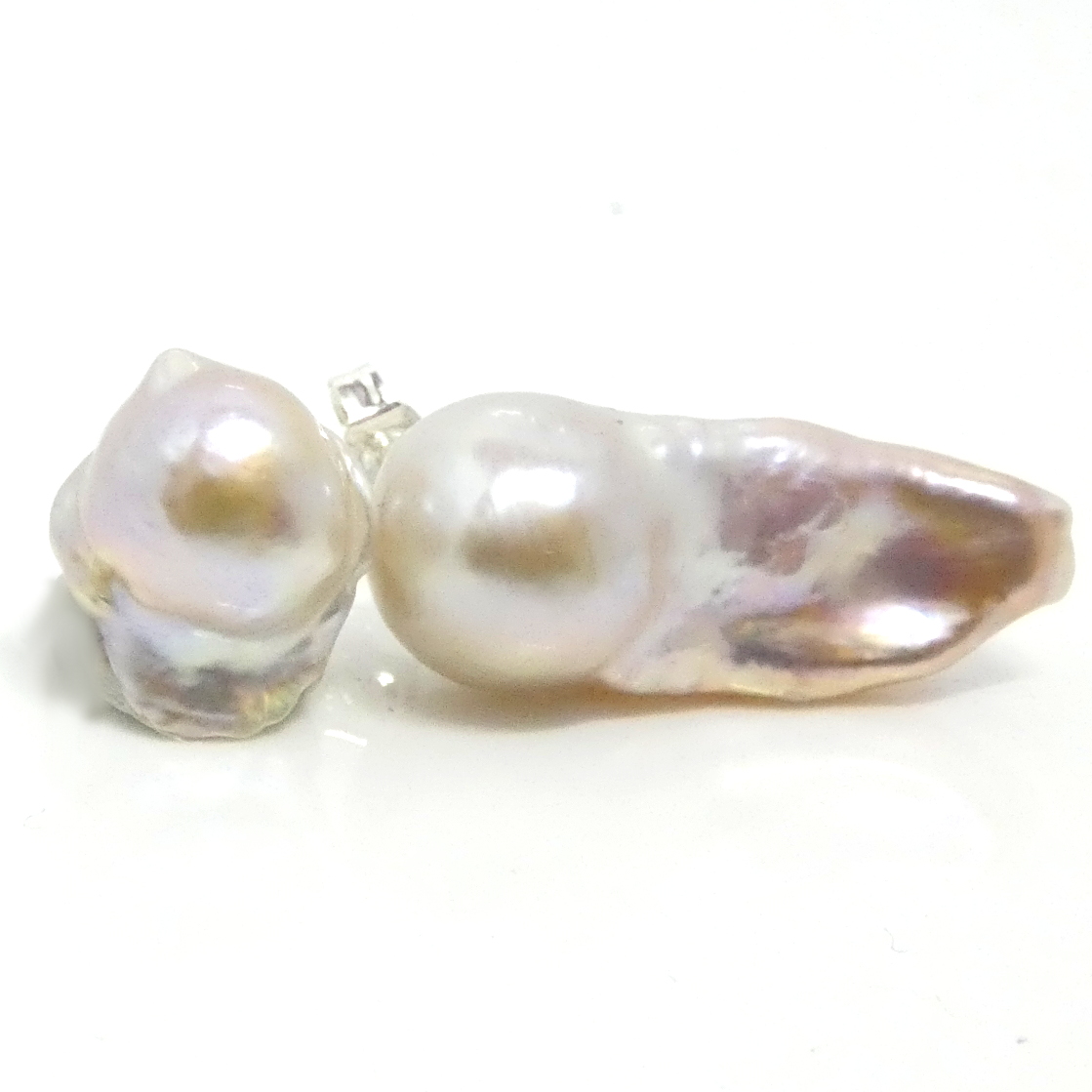 Palest Pink 11mm Fireball Pearl Stud Earrings